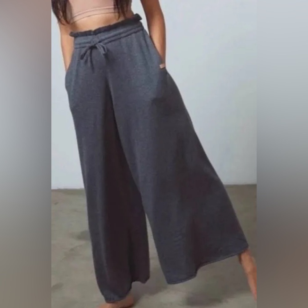 Lunya cozy cotton silk wide leg pant medium